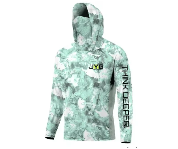 JYG Pro - Αντηλιακό Μπλουζάκι UV 50+ UPF Με Κουκούλα AQUA CAMO