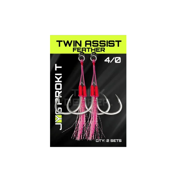 JYG PRO - TWIN ASSIST 4/0 PINK FEATHER